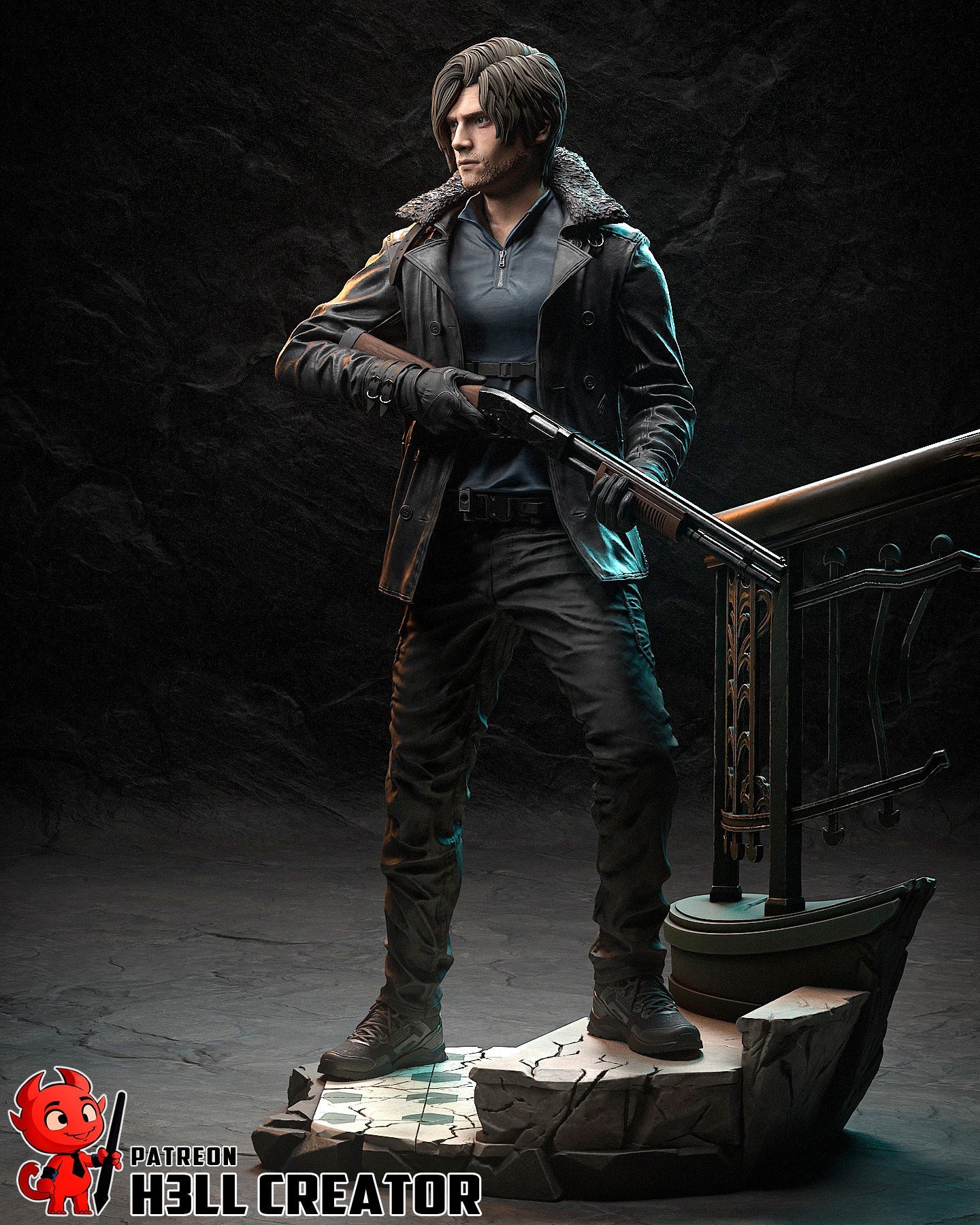 Diorama Leon Kennedy and Grace Ashcroft - Akaizustudio