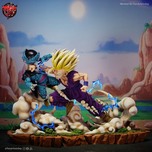 gohan vs cell junior - Akaizustudio