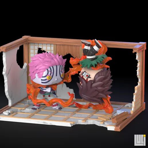 Tanjiro vs akaza - Akaizustudio